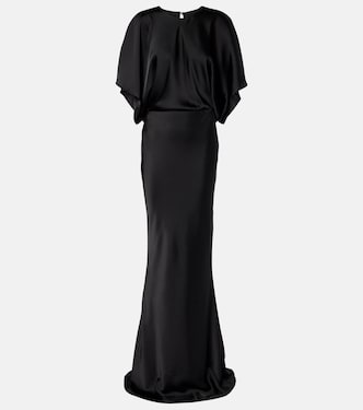 Obie draped satin gown | Norma Kamali