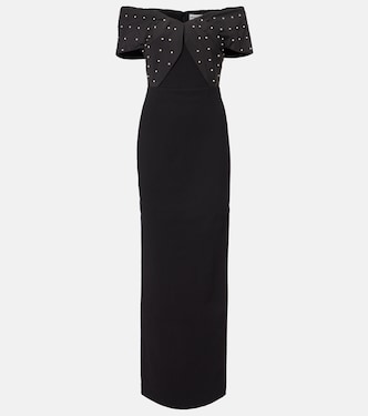 Ederson embellished crêpe bustier gown | Rebecca Vallance