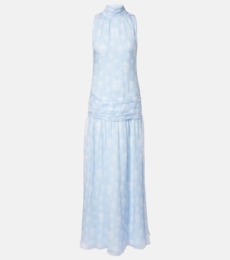 Skull silk maxi dress | McQueen
