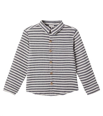 Leom striped cotton-blend shirt | Donsje
