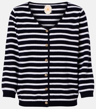 Striped cashmere cardigan | Jardin des Orangers