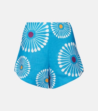 Bahamas floral linen shorts | Cala de la Cruz