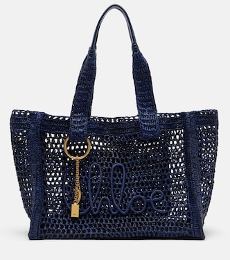 Summer Banana East-West raffia tote bag | Chloé