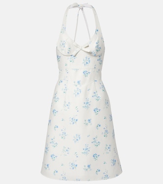 Floral halterneck cotton minidress | Shushu/Tong
