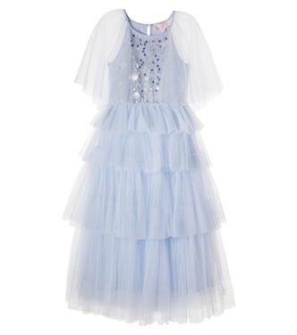 Flutter Cape embellished tiered tulle dress | Tutu Du Monde
