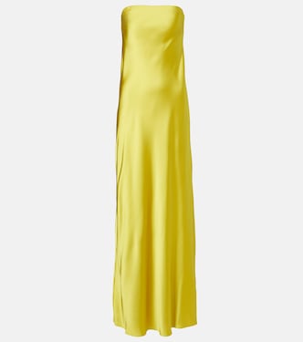 Bias off-shoulder satin gown | Norma Kamali