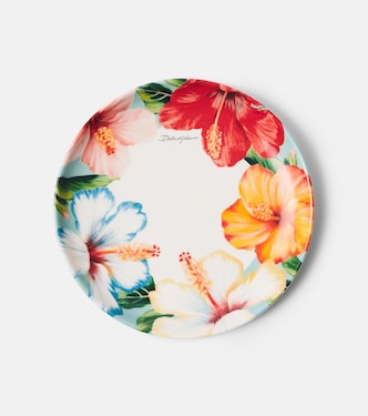 Floral ceramic dinner plate | Dolce&Gabbana Casa