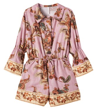 Aster floral cotton playsuit | Zimmermann Kids
