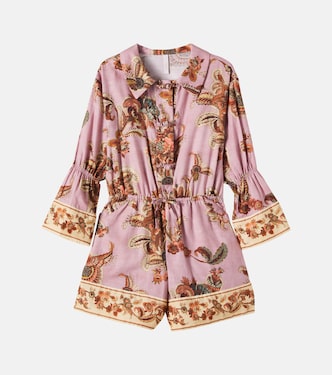 Aster floral cotton playsuit | Zimmermann Kids