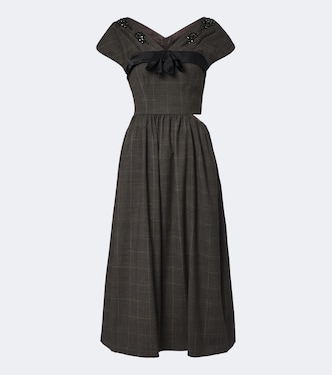 Prince of Wales check wool midi dress | Simone Rocha