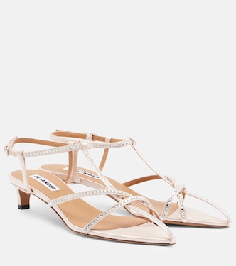 Sandalias Cage de piel con cristales | Jil Sander