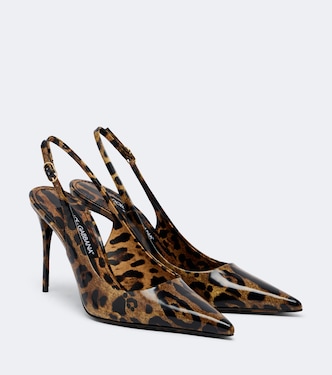 Salones destalonados Lollo de piel estampados | Dolce&Gabbana