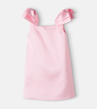 Bow-detail satin dress | Self-Portrait Kids
