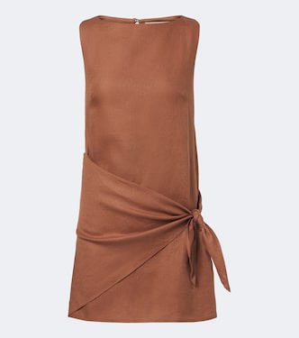 Souline draped linen minidress | Faithfull