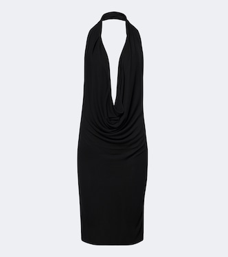Draped halterneck crêpe jersey minidress | Gucci