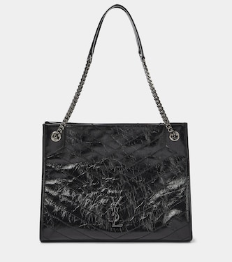 Niki crinkled leather shopper | Saint Laurent