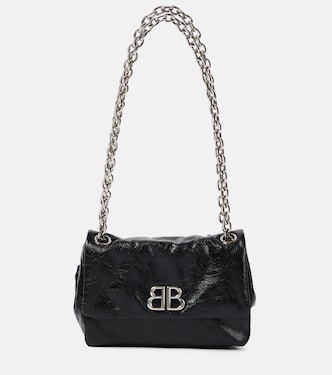 Monaco Mini BB leather shoulder bag | Balenciaga