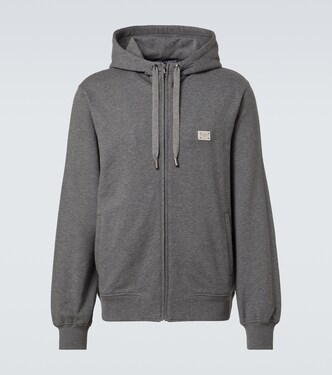 Logo cotton jersey zip-up hoodie | Dolce&Gabbana