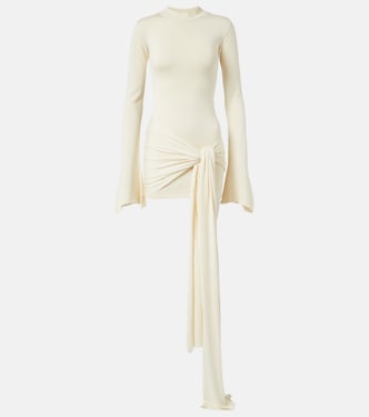 Gathered silk-blend minidress | Aya Muse