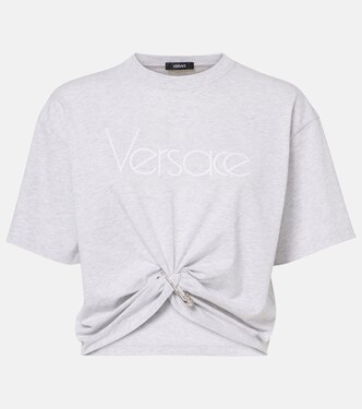 1978 Re-Edition logo cotton crop top | Versace