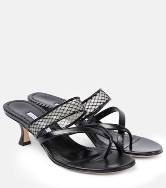 Sulna 50 leather mules | Manolo Blahnik