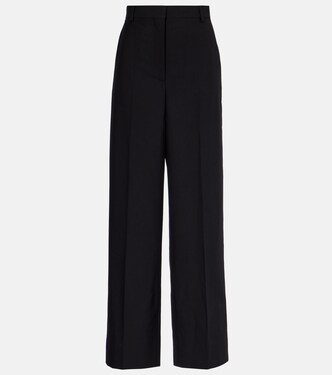 Pantalon ample à taille haute en laine | Stella McCartney