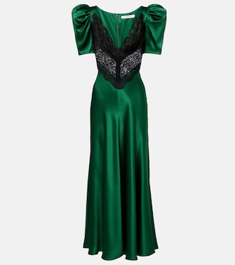 Cocktailkleid aus Seide mit Spitze | Rodarte