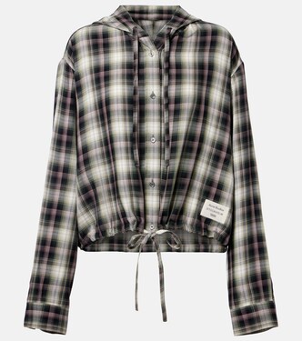 Sip checked cropped overshirt | Acne Studios