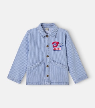 Veste Nineties rayée en jean | Bonton