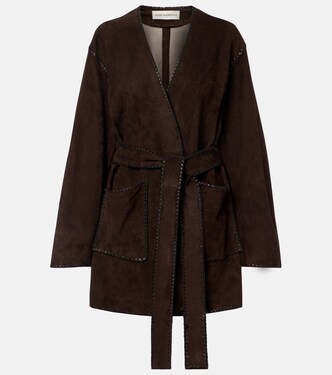 Anika suede wrap coat | Nour Hammour