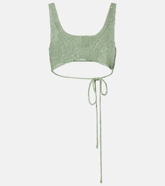 Alma sequined knitted crop top | Bananhot