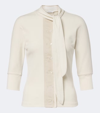 RIbbed-knit cotton and linen top | Lemaire