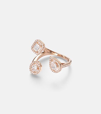My Twin Trilogy 18kt rose gold ring with diamonds | Messika