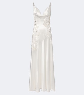 Embellished embroidered silk gown | Là Fuori