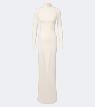 Semi-sheer jersey maxi dress | Alaïa