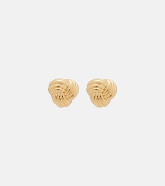 Intreccio 18kt gold-plated sterling silver earrings | Bottega Veneta