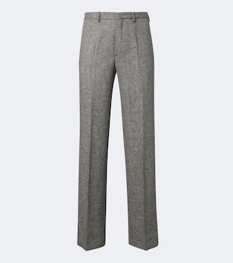 Checked wool straight pants | Dries Van Noten