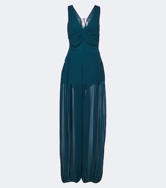 Pleated chiffon jumpsuit | Jacques Wei