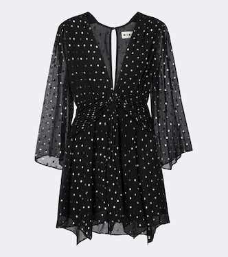 Clove polka-dot chiffon minidress | Rixo