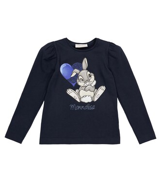 Long-sleeved bunny printed T-shirt | Monnalisa