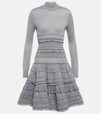 Lace wool-blend dress | Alaïa