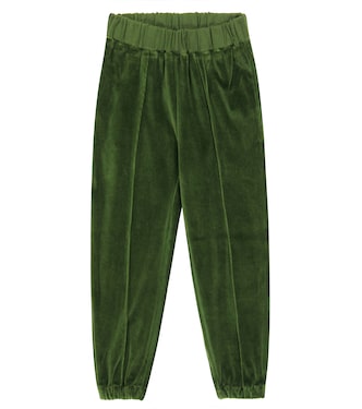 Piped cotton velvet sweatpants | Paade Mode