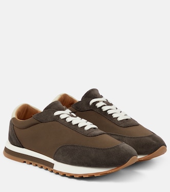 Owen Runner suede-trimmed sneakers | The Row