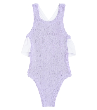 Baby - Costume intero Lara con fiocco | Hunza G Kids