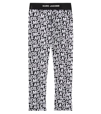 Logo cotton-blend jersey leggings | Marc Jacobs Kids