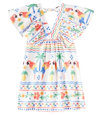 Araras printed cotton dress | Fábula