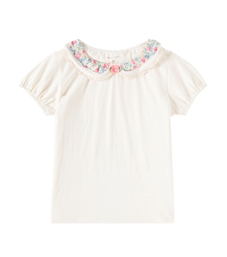 Pami lace-trimmed cotton jersey top | Konges Sløjd