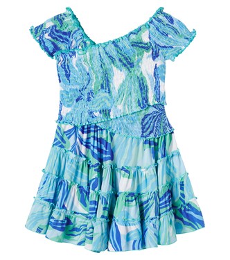 Soledad smocked printed dress | Poupette St Barth Kids