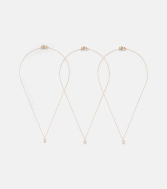 Initial 18kt gold necklace with diamonds | Sophie Bille Brahe