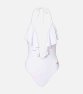 Frilled swimsuit | Balmain